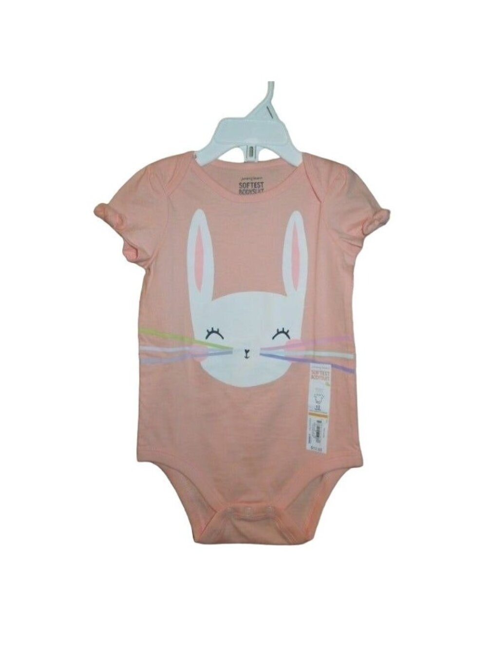 Jumping Beans Infant Toddler Short Sleeve Bunny Bodysuit Size 12M